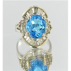 7ct Ladies Colombian Emerald Diamond 14k Ring (JEW-1693)