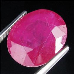 7.7ct Oval Cut Red Ruby Madagascar Appraised $10k (GEM-17487)