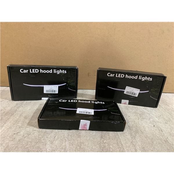Lot Of 3 Car LED Hood Light Strips