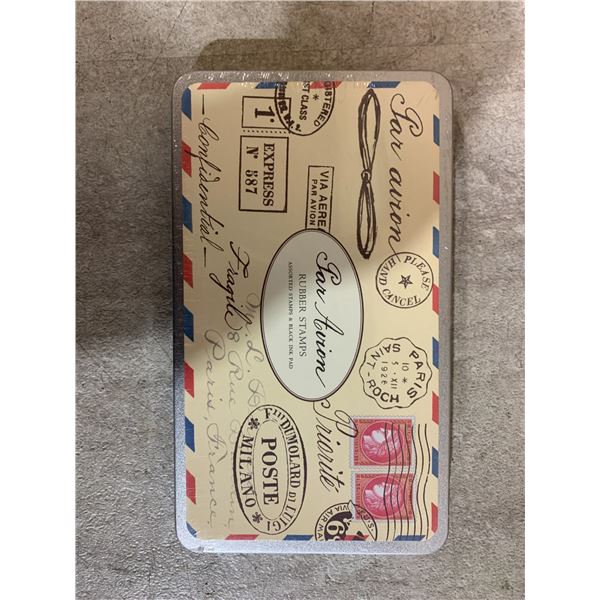 For Avion Rubber Stamps - Assorted Stamps & Black Ink Pad