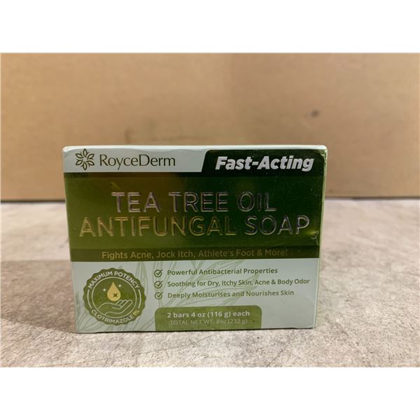 RoyceDerm Fast Acting Tea Tree Oil Antifungal Soap - 2 Bars
