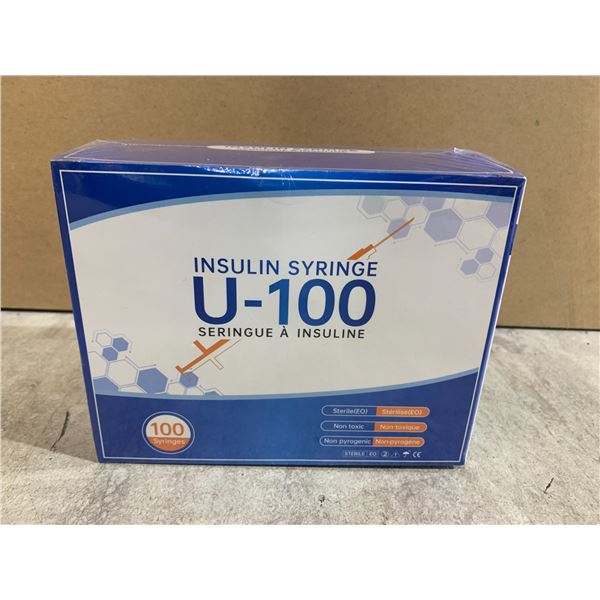 Insulin Syringes U-100 - 100 Syringes