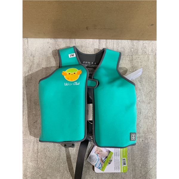 BBLuvClub Teal Life Jacket For Ages 3 To 6