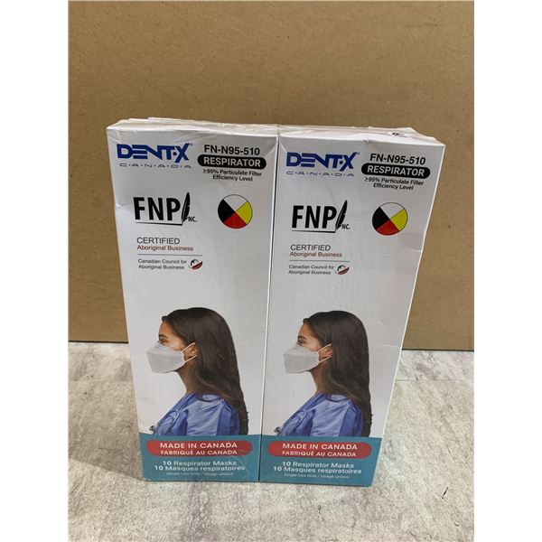 Lot Of 4 Boxes Of Dentx Canada Respirator Masks - 10 Per Box