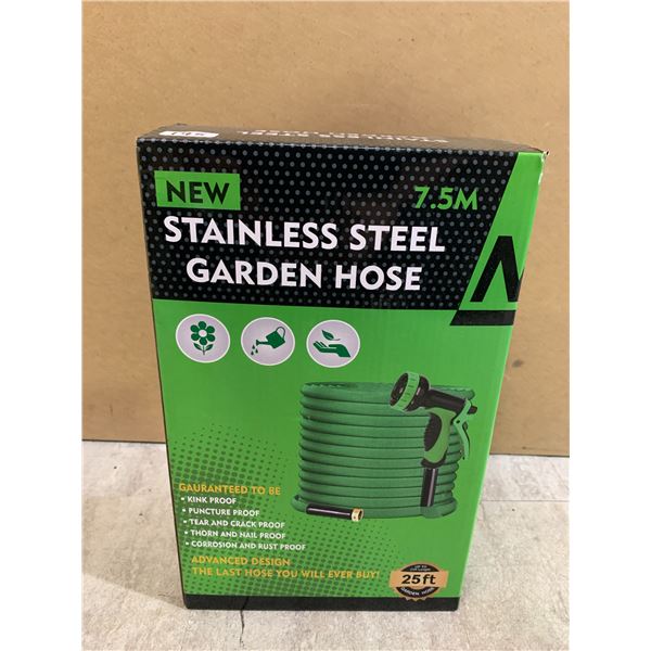 Stainless Steel Garden Hose - 7.5M