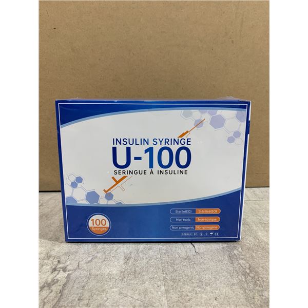 Insulin Syringes U-100 - 100 Syringes