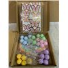 Image 2 : Lot Of 2 Pastel Rainbow & Ball Cake Topper Sets