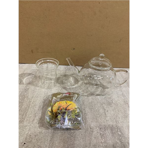 Teabloom Glass Celebration Teapot