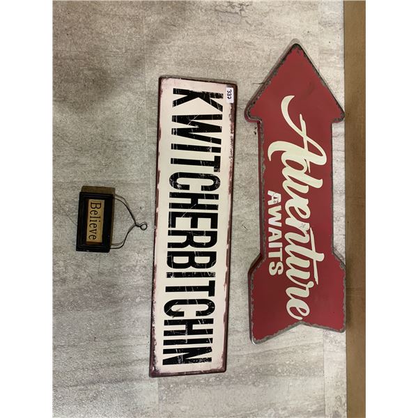 Lot Of 2 Metal Signs