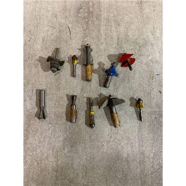 Lot Of 10 Router Bits
