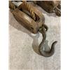 Image 2 : Antique Double Headed Pulley - With Rope