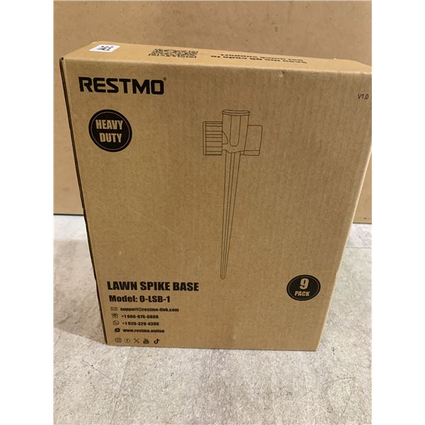 RESTMO Heavy Duty Lawn Spike Base - 9 Pack - Model NO: 0-LSB-1