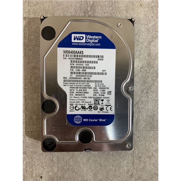 Western Digital Blue 640GB Interal Desktop Hard Drive