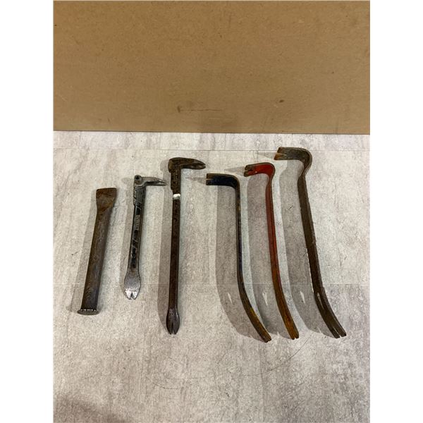 Lot Of 6 Assorted Pry Bars