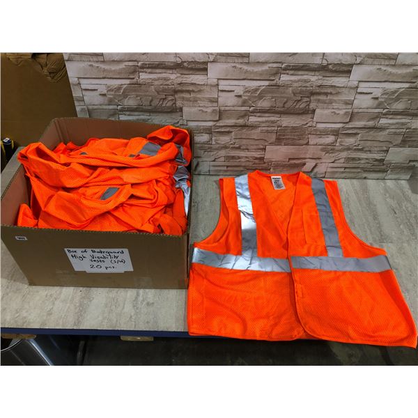 Lot Of 20 S/M Orange High Viz Jackets