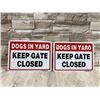 Image 1 : Lot Of 2 Dogs In Yard Metal Signs