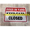 Image 4 : Lot Of 2 Dogs In Yard Metal Signs