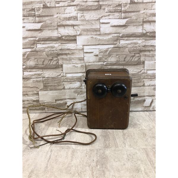Vintage Wooden Telephone Ringer Box