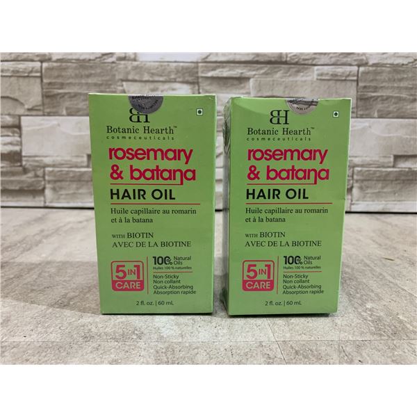 Lot Of 2 - Botanic Hearth Rosemary & Batana Hair Oils