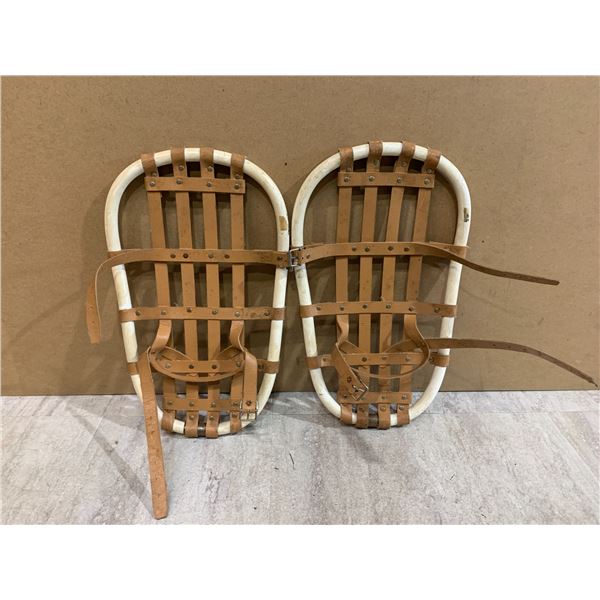 Vintage Pair Of Wooden Frame Snowshoes