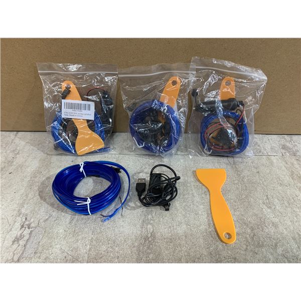 Lot Of 4 - Car LED Strip Lights - BLUE