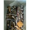 Image 3 : Heavy Duty Gray Metal Utility Tool Box - Includes Some Tools Inside
