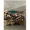 Image 4 : Heavy Duty Gray Metal Utility Tool Box - Includes Some Tools Inside