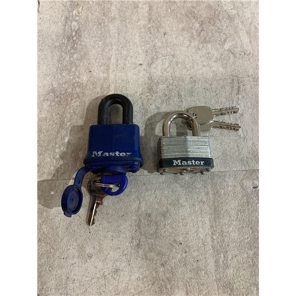 Lot Of 2 Master Padlocks With Keys
