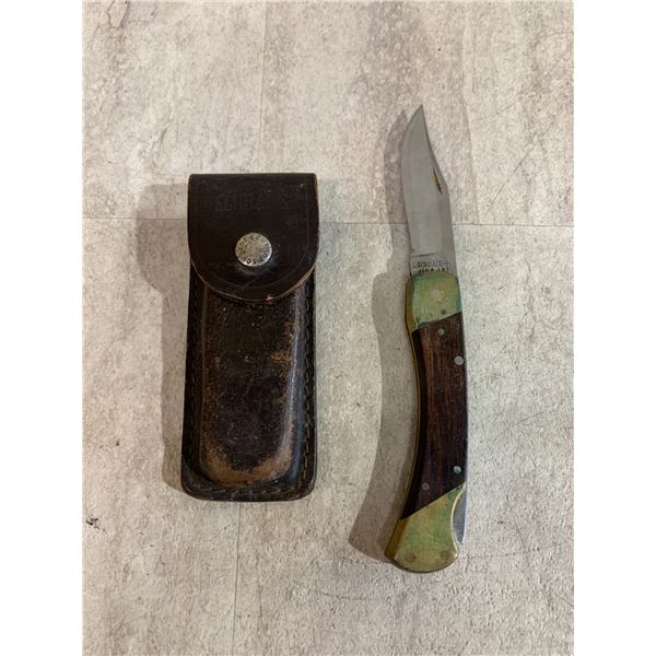 Vintage Folding Lockback Pocket Knife - Includes Case