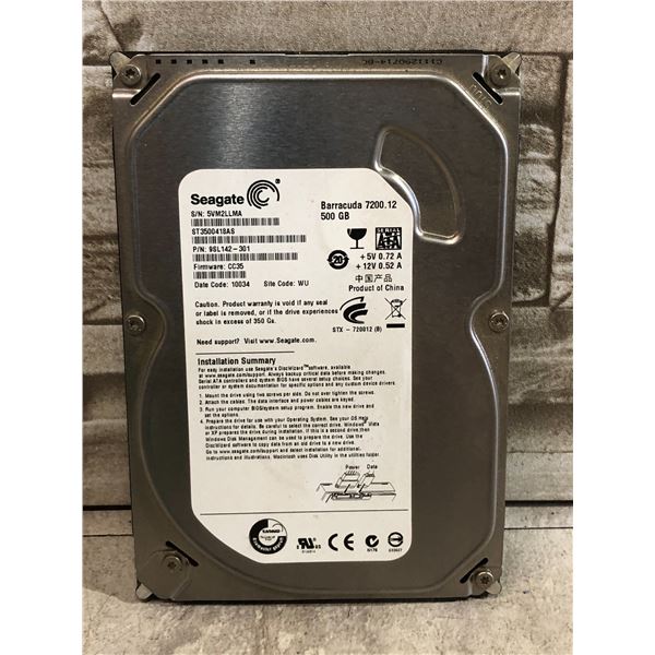 Seagate Barracuda 7200.12 500GB 3.5in Internal Mechanical Hard Drive