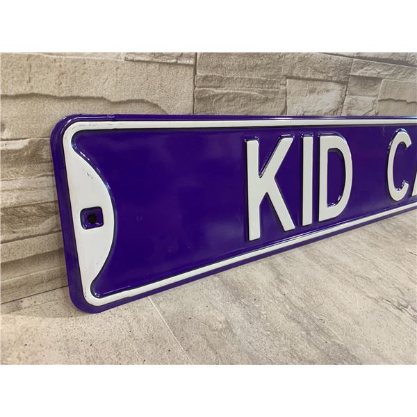 36x6in Blue Kid's Cave Metal Sign