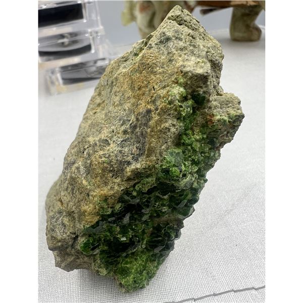 3.0 INCH NATURAL GREEN GARNET SPECIMEN