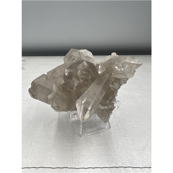3.4 INCH LUMERIAN SMOKY QUARTZ ON STAND