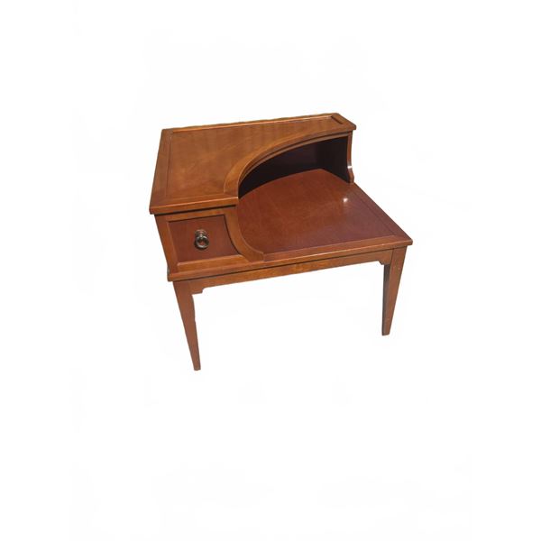 Mid-Century cherry Step Side Table