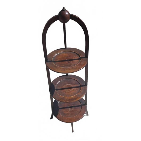Antique Wooden Pie Crust Stand