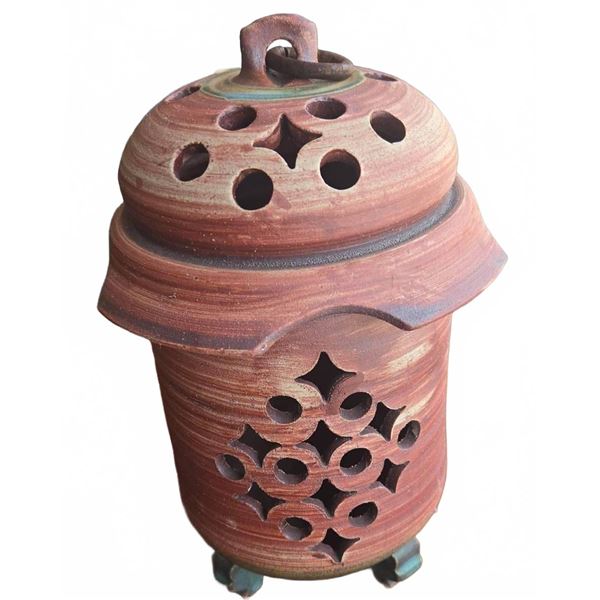 Handmade Lidded Ceramic Incense Burner