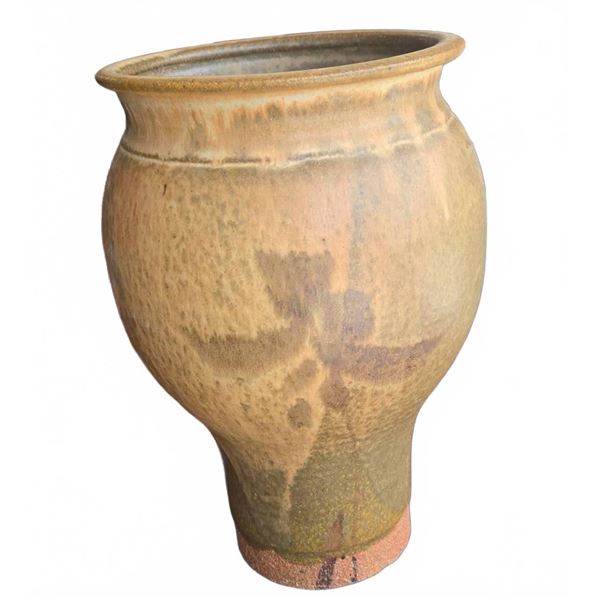 12-Inch Glazed Stoneware Vase