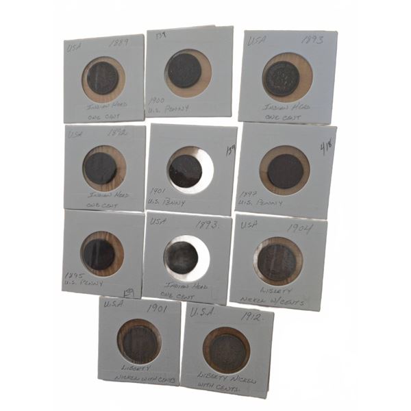U.S. Pennies and Nickels 1893–1912