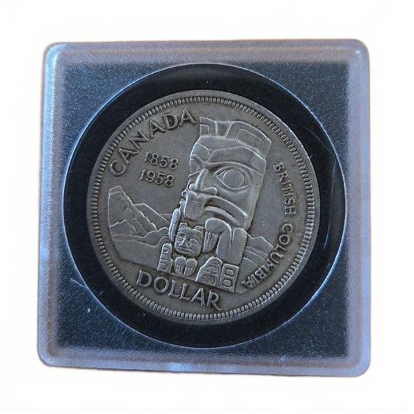 1958 Canada British Columbia Silver Dollar