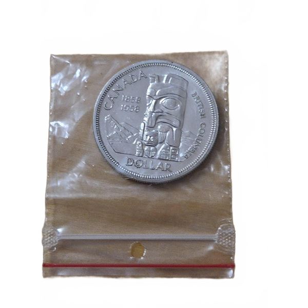 1958 Canada Silver Dollar, British Columbia