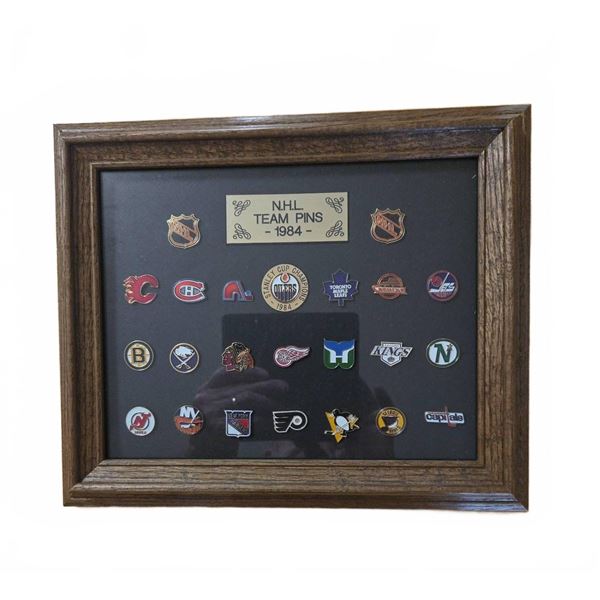 NHL Team Pins 1984 Framed Set