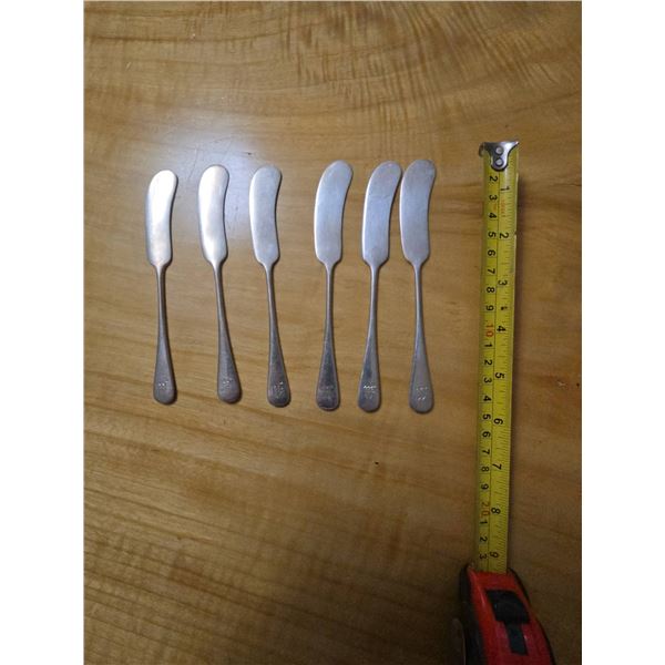 Siro Sterling Silver Butter Knives Set of 6