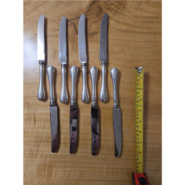 Birks Sterling Handle Dinner Knives Set Of 8
