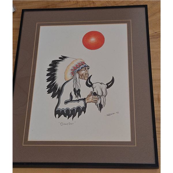 Jerry Daniels 1992 "O Holy Spirit" Original by Canadian Indigenous Artist