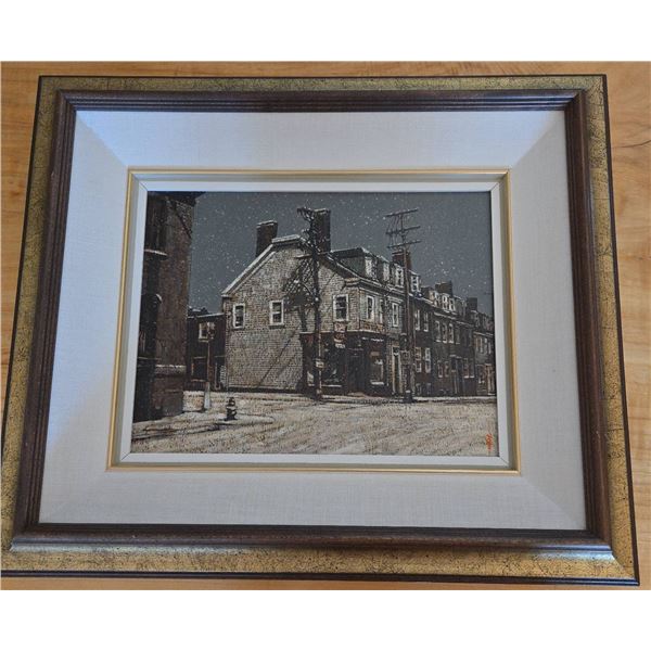 Alan Wylie "Sun & Snow, Skid Row" Original Painting, Signed, Framed 18 x 21