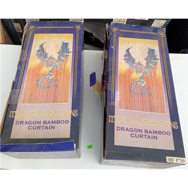 2 Mystical Creations Dragon Bamboo Beaded Curtains