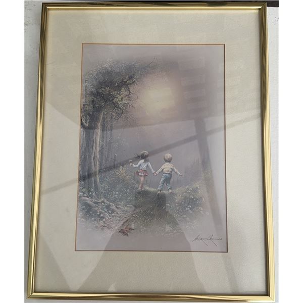 Framed Signed Print by Andre Brousseau, 11x14 Inches