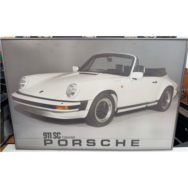Framed Porsche 911 SC Cabriolet Poster, 36x24 Inches