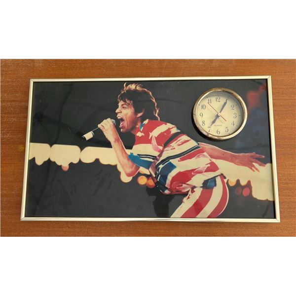 Mick Jagger Rolling Stones Framed Wall Clock With Photo