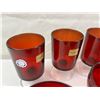 Image 2 : 1970s red glass drinking glasses